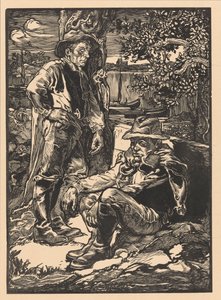 Hvilende polderarbeidere av Johannes Josephus Aarts
