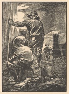 Fire arbeidere ved vannet av Johannes Josephus Aarts