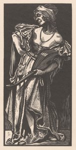 Kvinne med lut av Johannes Josephus Aarts