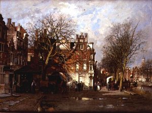 Capriccio utsikt over byen av Johannes Karel Christian Klinkenberg