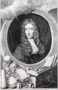Portrett av den ærede Robert Boyle (1627-91) gravert av George Vertue (1684-1756) 1749 av Johannes Kerseboom