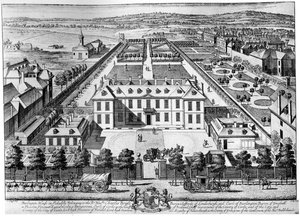 Burlington House, Piccadilly, tidlig på 1700-tallet, 1908.