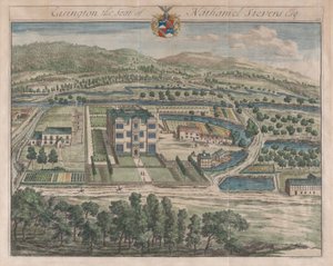 Easington, The Seat of Nathaniel Stevens, [1712] gjenutgitt 1768. av Johannes Kip