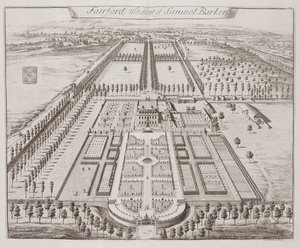 Fairford House, setet til Samuel Barker, fra "Thirty Six Different Views of Noblemen and Gentlemen