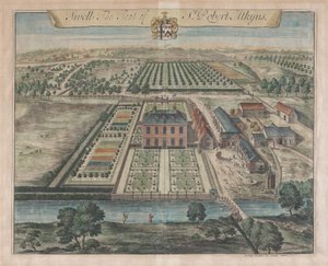 Swell, The Seat of Sir Robert Atkyns, [1712] gjenutgitt 1768. av Johannes Kip