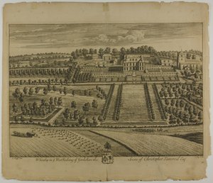 Whixley, plate 78 fra Britannia Illustrata av Johannes Kip