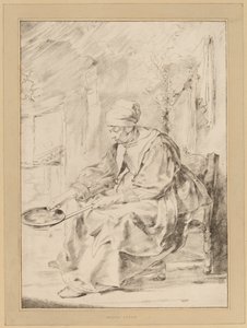 Pannekakekvinne, 1768. av Johannes Kornlein