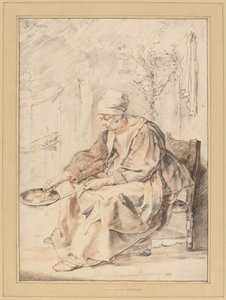 Pannekakekvinne, 1768. av Johannes Kornlein