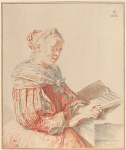 Ung jente ved tastaturet, 1767.
