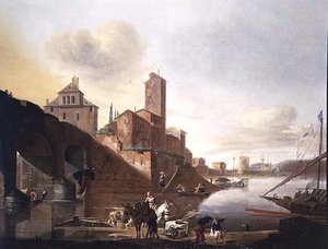 Utsikt over Ponte Molle i Roma