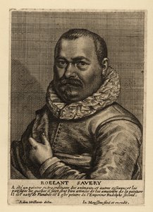 Portrett av Roelant Savery, Flandern-født nederlandsk gullaldermaler av Johannes Meyssens