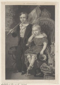 Portrett av William, Prins av Nederland, og Maurits, Prins av Nederland av Johannes Philippus Lange