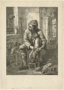 Mann bandasjerer beinet av Johannes Schoenmakers