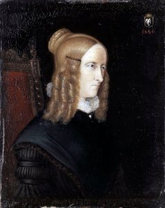 Portrett av Annette von Droste-Huelshoff (1797-1848) - Maleri av Johann Joseph Sprick (1808-1842) av Johannes Sprick