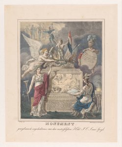 Allegorisk begravelsesmonument for Jan Carel Josephus van Speijk Monument dedikert til minnet om den udødelige helten J.C.J. van Speijk (tittel på objekt) av Johannes Steyn