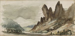 Fjelllandskap i Thüringen av Johannes Tavenraat
