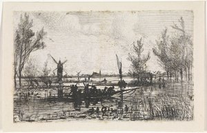 nederlandsk landskap av Johannes Tavenraat