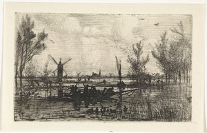 nederlandsk landskap av Johannes Tavenraat