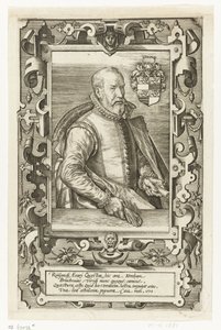 Portrett av Jan van Brouckhoven, steward av Rheinland av Johannes Wierix (attributed to)