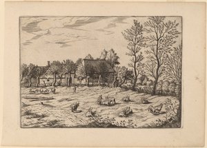Gård av Johannes and Lucas van Doetechum after Master of the Small Landscapes