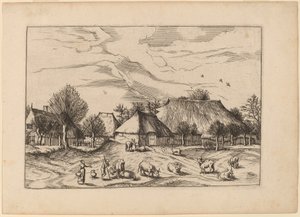 Farms   1243548   no       norwegian Successfully Translated  Original: Seascape with a Fortified City at Right, Islands at Left and a Cottage in the Foreground, c1882. Translat: Seascape with a Fortified City at Right, Islands at Left and a Cottage in the av Johannes and Lucas van Doetechum after Master of the Small Landscapes