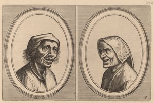 "Goe Geurtjen" og "Kribbighe Babbe" av Johannes and Lucas van Doetechum after Pieter Bruegel the Elder