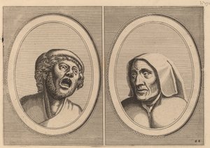 "Hansje Singh in Veldt" og "Blaeuwe Aecht" av Johannes and Lucas van Doetechum after Pieter Bruegel the Elder