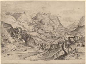 Insidiosus Auceps (The Crafty Bird Catcher) av Johannes and Lucas van Doetechum after Pieter Bruegel the Elder