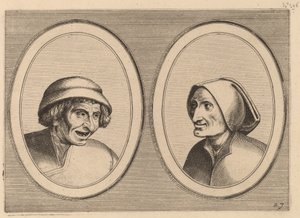 "Keesje Licht-hart" og "Verblinde Swaen" av Johannes and Lucas van Doetechum after Pieter Bruegel the Elder