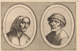"Maey Veeghde-pot" og "Pannetje Vet" av Johannes and Lucas van Doetechum after Pieter Bruegel the Elder