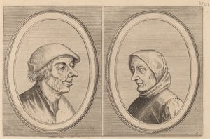 "Mondighe Melis" og "Smeerighe Els" av Johannes and Lucas van Doetechum after Pieter Bruegel the Elder