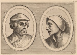 "Sincere Lammert" og "Deughdighe Geertruyd" av Johannes and Lucas van Doetechum after Pieter Bruegel the Elder