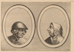 "Schonckje Wel-drocht" og "Pronckje Heel-volmaeckt" av Johannes and Lucas van Doetechum after Pieter Bruegel the Elder