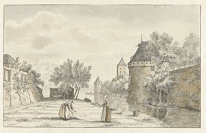 Utsikt over Plompetoren i Utrecht av Johannes de Bosch