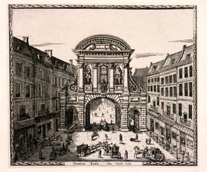 Temple Bar, London, c1700