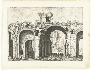 Andre utsikt over Diokletians bad Romerske ruiner, 1561 (serietittel)