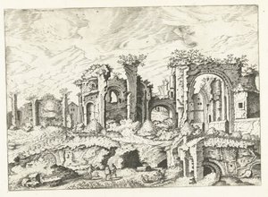 Fjerde utsikt over ruinene på Palatinerhøyden Romerske ruiner, 1561 (serietittel)