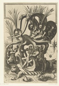 Vannskilpadde bærer en vogn på ryggen Veelderleij Wisselinghe van grotissen ende Compertimenten (...)Libro Primo (serietittel)