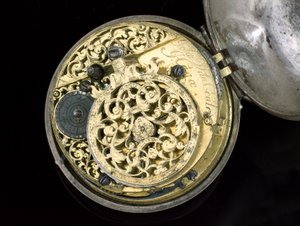 Verge klokke. Haag, ca. 1695 (metall) (se også 259582-83) av Johannes van Ceulen