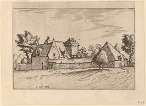 Gårder i en domstol av Johannes van Doetechum, the Elder and Lucas
