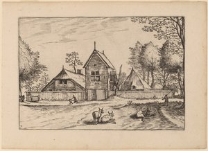 Gårdsgård av Johannes van Doetechum, the Elder and Lucas