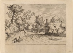 Landsbyveien av Johannes van Doetechum, the Elder and Lucas