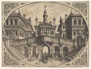 Plate fra Scenographiae..., 1560. av Johannes van Doetecum I