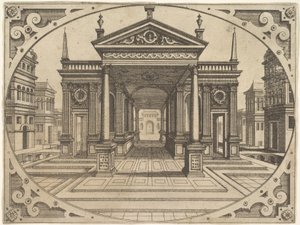 Plate fra Scenographiae..., ca. 1560. av Johannes van Doetecum I
