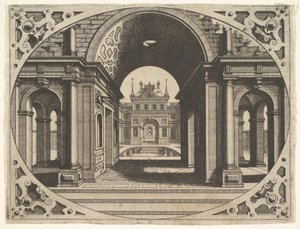 Plate fra Varie Architecture, ca. 1560. av Johannes van Doetecum I