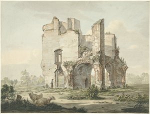 Ruinene av klosteret Rijnsburg av Johannes van Lexmond