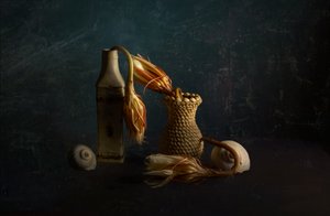 Et falmende blomsterstilleben av John-Mei Zhong