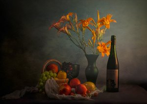 Moody: Stilleben med vin av John-Mei Zhong