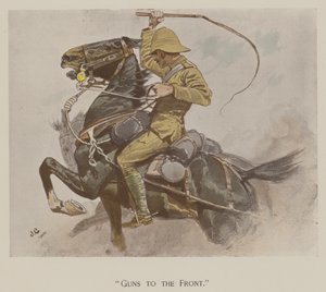 Guns to the Front (farge litho) av John (after) Charlton