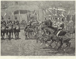 Militærturneringen ved Royal Agricultural Hall (gravering) av John (after) Charlton